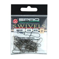 Agrafe + Varteje Spro Black Rolling Swivel with Fastlock Snap nr 8/30kg