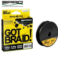 Fir textil Spro Got Braid! Weed Green 0.10mm/6.1kg/300m