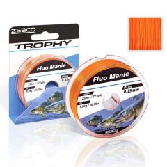 Fir monofilament Zebco Trophy Fluo Manie Fluo Red 0.28mm/5.9kg/300m