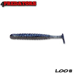 Shad 4Predators Worm Shad Laminat 8cm, culoare 008 - 6 buc/plic