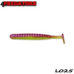 Shad 4Predators Worm Shad Laminat 8cm, culoare 025 - 6 buc/plic