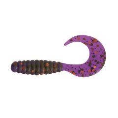 Grub Mann's Curly Tail 2" - Violet Electric Glitter Red, plic 20 buc.