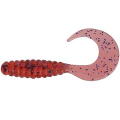 Grub Mann's Curly Tail 1" - Red Blue Glitter, plic 30 buc.