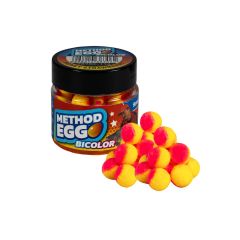 Boilies Benzar Mix Method Egg Bicolor Honey Strawberry 8mm