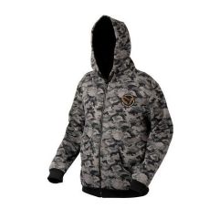 Hanorac Savage Gear Black Camo Zip Hoody M