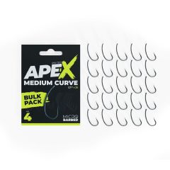 Carlige Ridge Monkey Ape-X Medium Curve Barbed Bulk Pack Nr.4, 25buc/plic