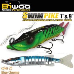 Swimbait Biwaa Swimpike SS 9" 24cm/62g, culoare Blue Chrome