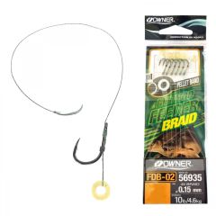 Carlige legate Owner FDB-02 Pellet Band Braided Barbed Nr.8