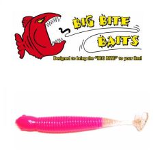 Grub Big Bite Baits Paddle Tail Bubble Gum Silver 2,5"