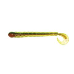Shad Big Bite Baits Disc Worm Firetiger 4''