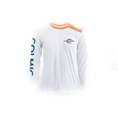 Tricou maneca lunga Colmic T-Shirt Long Sleeves White-Orange, marime S