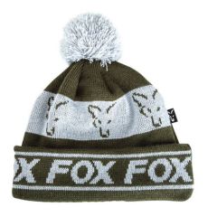 Caciula Fox Bobble Green Silver