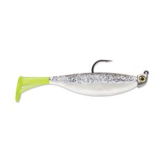 Shad Storm 360GT Largo Shad Jig, 10cm, Culoare Salt and Pepper Chartreuse Tail