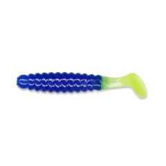 Grub Slider Crappie Panfish 3.8cm, culoare Blue/Chartreuse Tail
