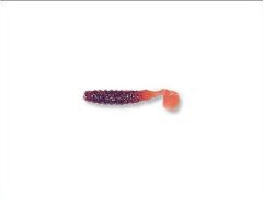 Grub Slider Crappie Grub 1.5" - Motor Oil Glitter/Orange