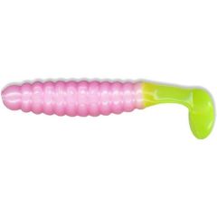 Grub Slider Crappie Panfish 3.8cm, culoare Bubble Gum/Chartreuse