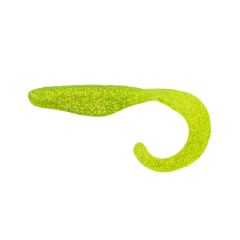 Shad Bass Assassin Curly Shad Walleye 10cm, culoare Chartreuse Silver Glitter