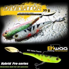 Shad Biwaa Divinator Medium 18cm/35g, culoare Yellow Perch