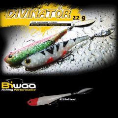 Tailspinner Shad Biwaa Divinator JR 14cm, culoare Red Head