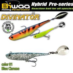 Shad Biwaa Divinator Mini 9.5cm/9g, culoare Blue Chrome