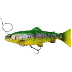 Swimbait Savage Gear 4D Line Thru Pulsetail Trout 15cm/35g, culoare Fire Trout