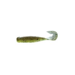 Worm Jackall Wobbring 7.6cm, culoare Green Pumpkin Light Chartreuse