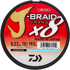 Fir textil Daiwa J-Braid Grand X8 Blue 0.16mm/10kg/135m