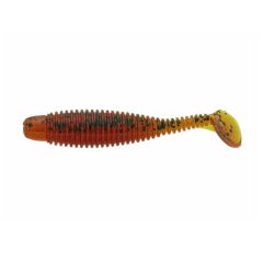 Shad Lunker City Grubster 5cm/1.2g, culoare Motoroil Pepper