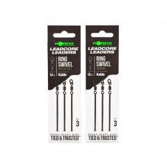 Montura Korda Kable Leadcore Leaders Ring Swivel Weed