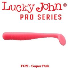 Shad Lucky John Long John 7.9 cm, culoare Super Pink - 8 buc/plic