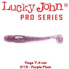 Shad Lucky John Tioga 8.6 cm, culoare Purple Plum - 6 buc/plic