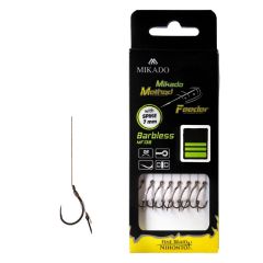 Carlige legate Mikado Method Feeder Rig Barbless with Spike Nr.10