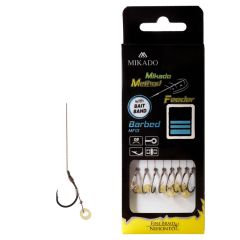 Carlige legate Mikado Method Feeder Rig Barbed with Bait Band Nr.8