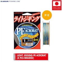 Fir textil Raiglon PE Acrobat Light Jigging 4 Braided 0.165mm/5.9kg/100m