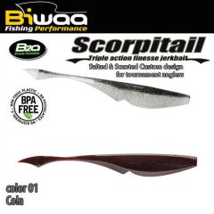 Shad Biwaa Scorpitail 10cm, culoare Cola