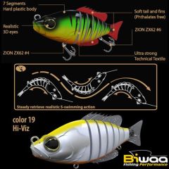 Swimbait Biwaa Seven Section 15cm/60g, culoare Hi-Viz