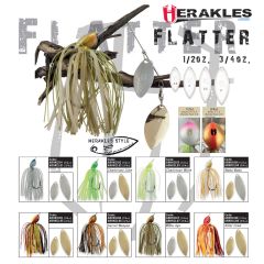 Spinnerbait Herakles Flatter 28g, culoare Silver