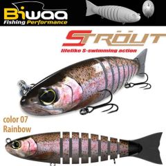 Swimbait Biwaa Strout 9cm/8g, culoare Rainbow