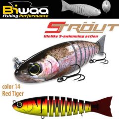 Swimbait Biwaa Strout 14cm/29g, culoare Red Tiger