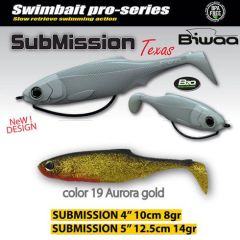 Shad Biwaa Submission 10cm, culoare Aurora Gold