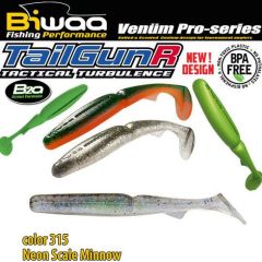 Shad Biwaa TailGunr Swimbait 14cm, culoare Neon Scale Minnow