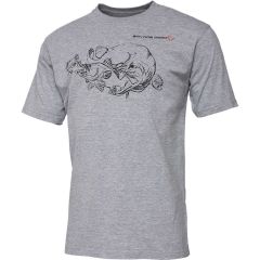 Tricou Savage Gear Cannibal Ink Grey Melange, marime M