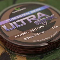 Gardner Ultra Sink Tungsten Hooklink 25lb - Muddy Brown