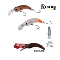 Vobler Herakles Moth Sinking 3.7cm/2.4g, culoare Chocolate