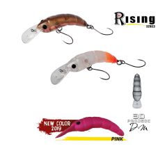 Vobler Herakles Moth Sinking 3.7cm/2.4g, culoare Pink