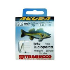 Carlige Trabucco Akura Zander Legate nr.6 - Fir 0.25mm