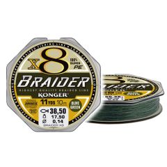 Fir textil Konger Rigging Line Braider X8 0.18mm/21.4kg/10m Olive Green