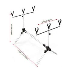 Rod Pod Lineaeffe Crap Aluminiu 3 posturi