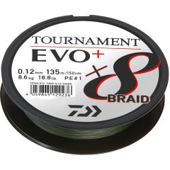 Fir textil Daiwa Tournament 8X Braid EVO+ Green 0.08mm/4.9kg/135m