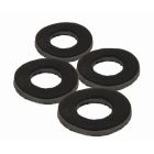 Saibe Fox Black Lebel Leather Washers
